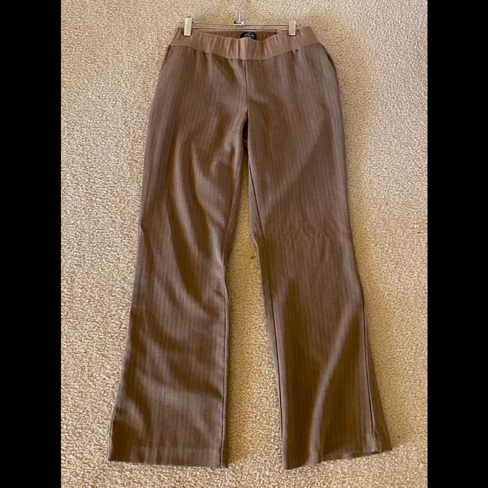 EUC.  Tala Maternity Dress Pants.  Light Brown/ Tan.  Size M.